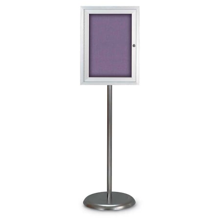 United Visual Products Corkboard, Double Door, Radius Frame, 48x36", Satin/Natural Tan Cork UV7003-SATIN-CORK